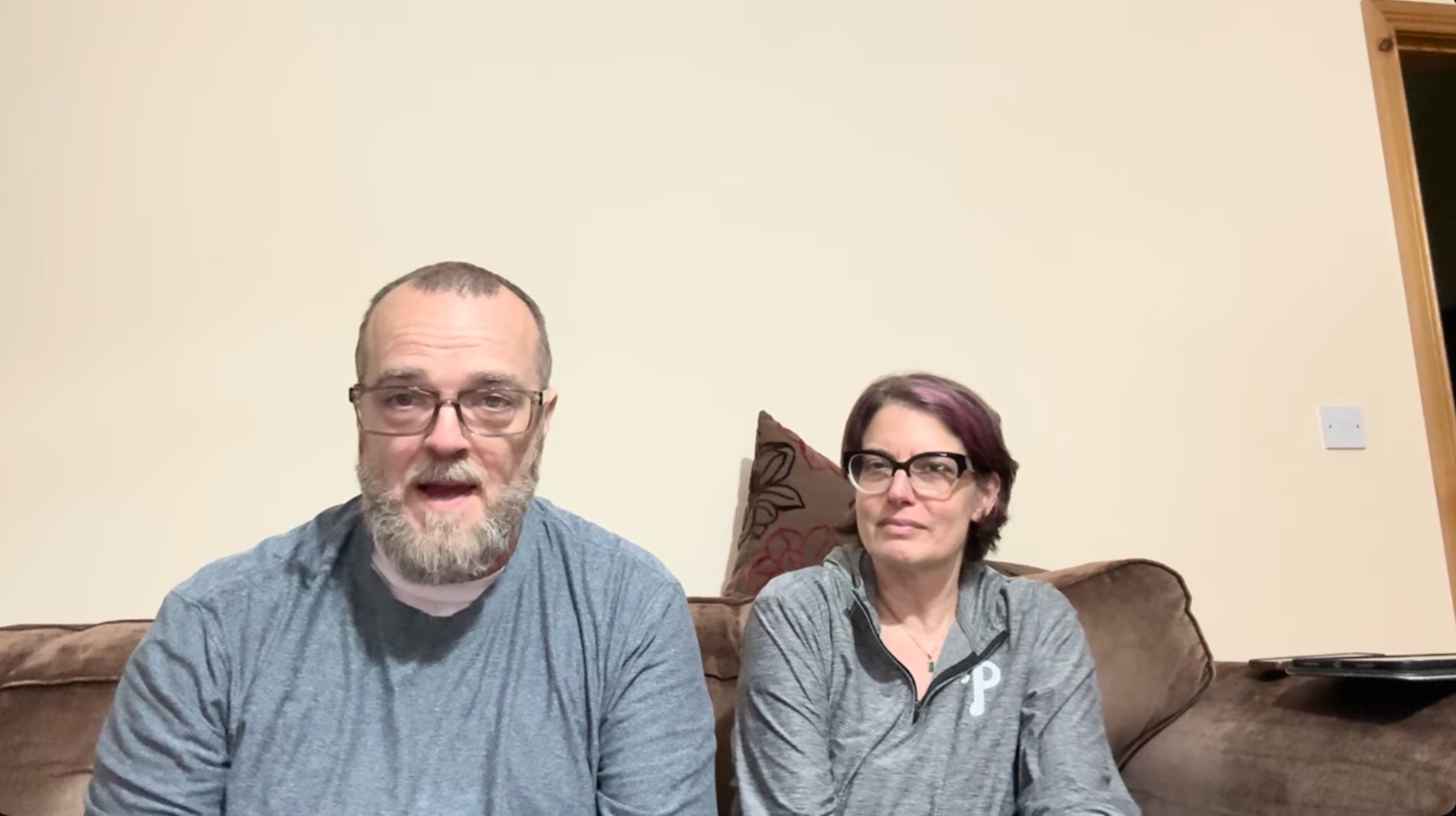 Image of Brian and Megan preparing for the first Crisp Challenge.